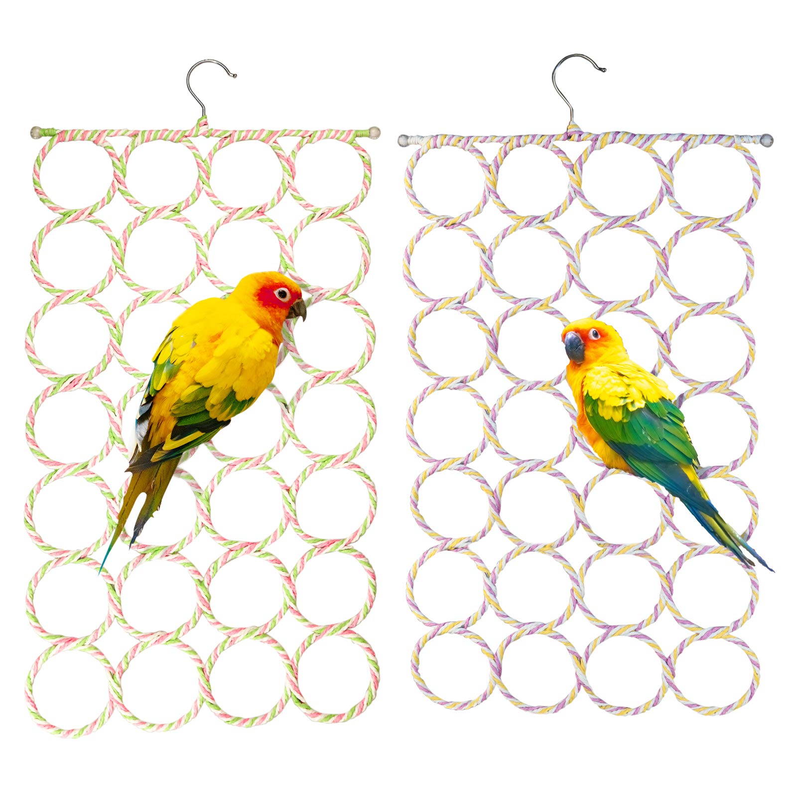 S-Mechanic parrot swing net side view shows sturdy climbing texture for foot exercise