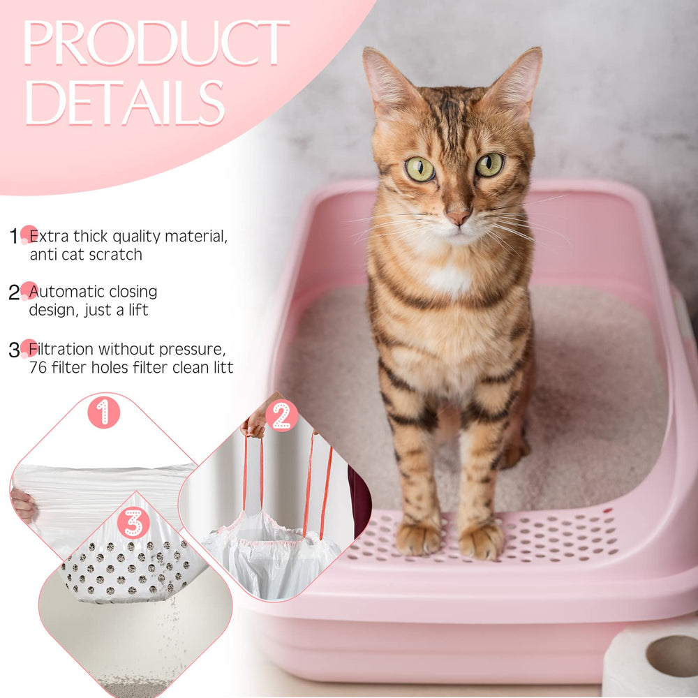 Sabary liners with bottom holes demonstrating litter filtration.