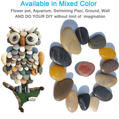 SACKORANGE river rocks for walkways and landscape features add color