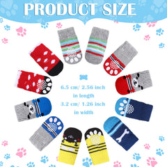 Sadnyy non-slip dog socks with grippy soles for indoor traction.