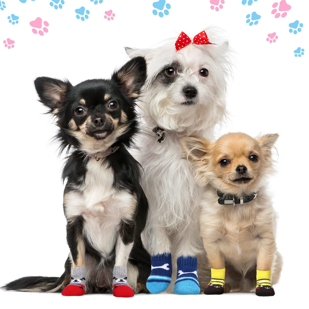 Sadnyy warm indoor paw socks keep paws cozy in cold weather.