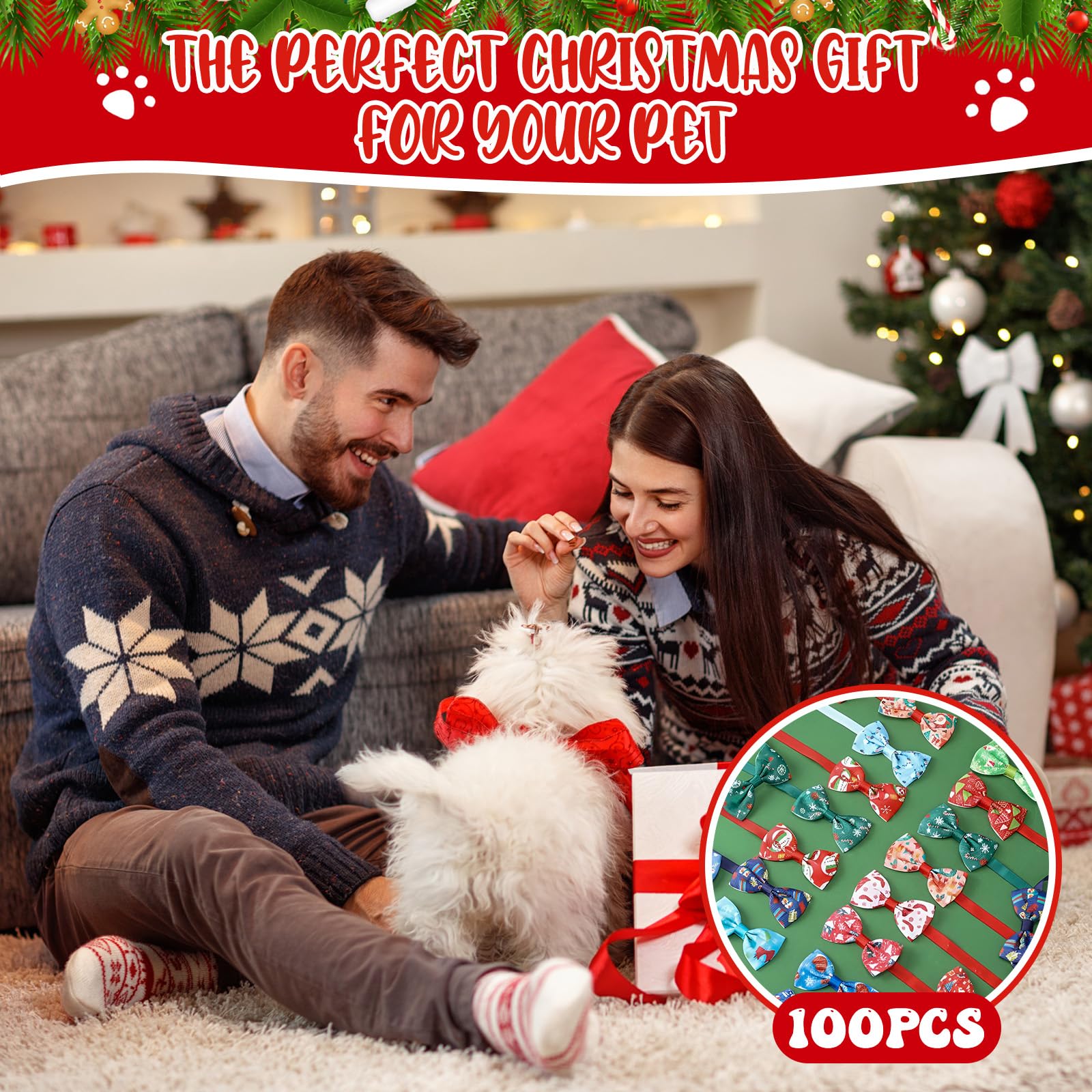 Sadnyy festive bow ties ideal for Christmas parties, photoshoots, and daily dressing.