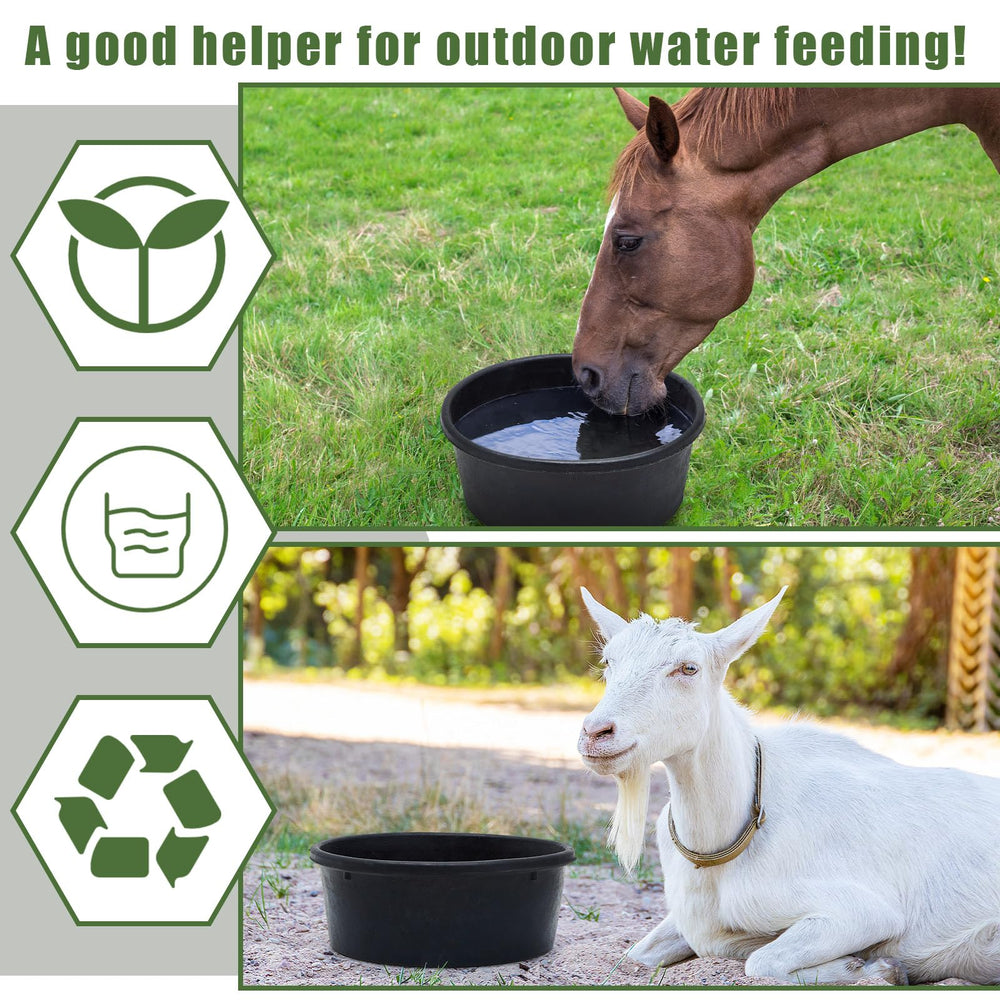 Sadnyy rubber feed pan with 10.6 x 4.1 inch dimensions highlights ample capacity.