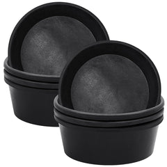 Sadnyy rubber feed pan four-quart set—side view highlighting sturdy performance for horse and poultry feeding.