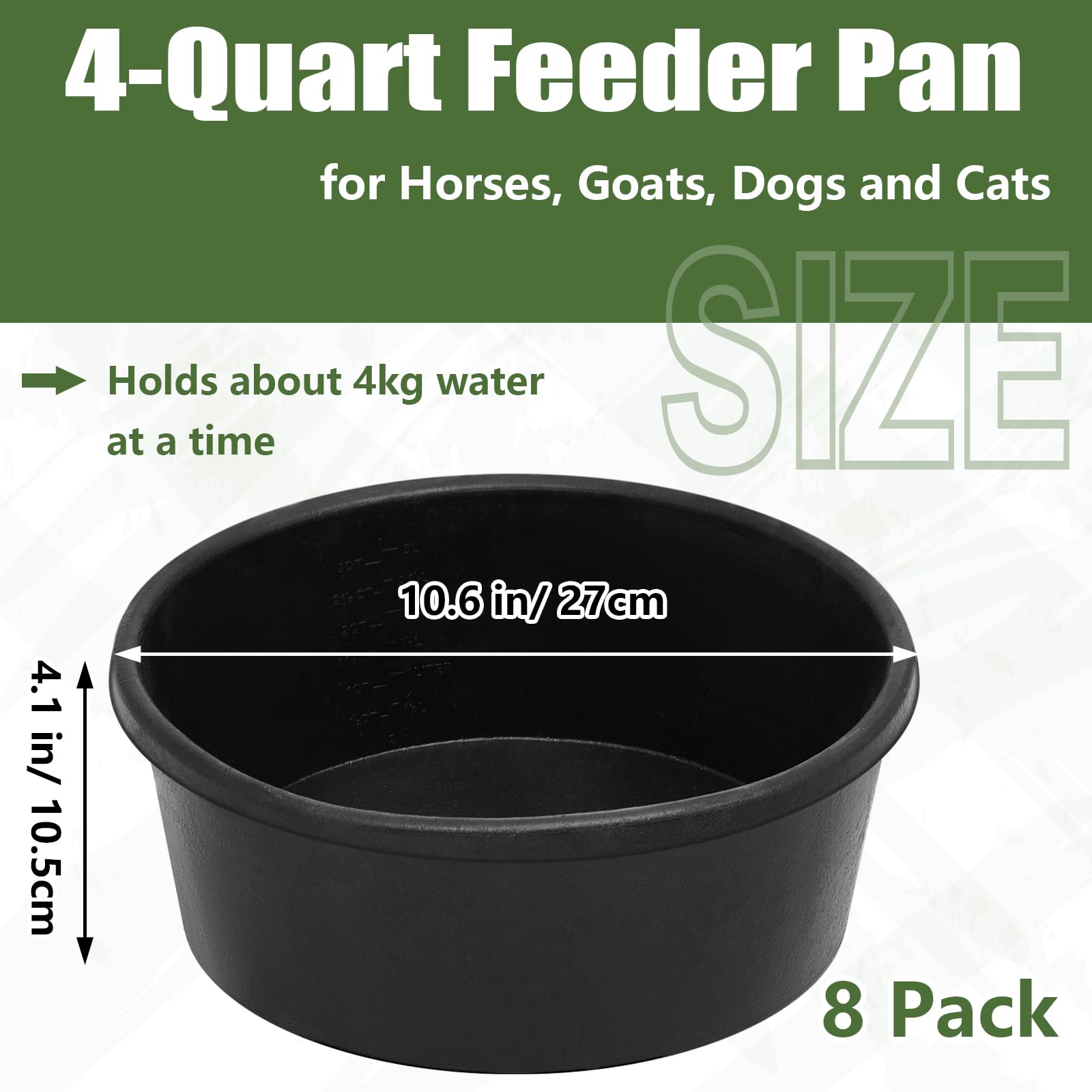 Sadnyy rubber feed pan side view demonstrates a stable, tip-resistant design for daily use.