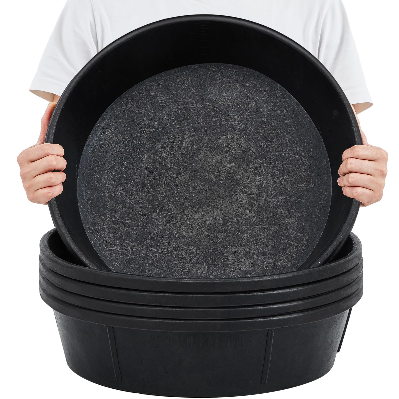 Sadnyy rubber feeder pans collection for multi-animal feeding versatility