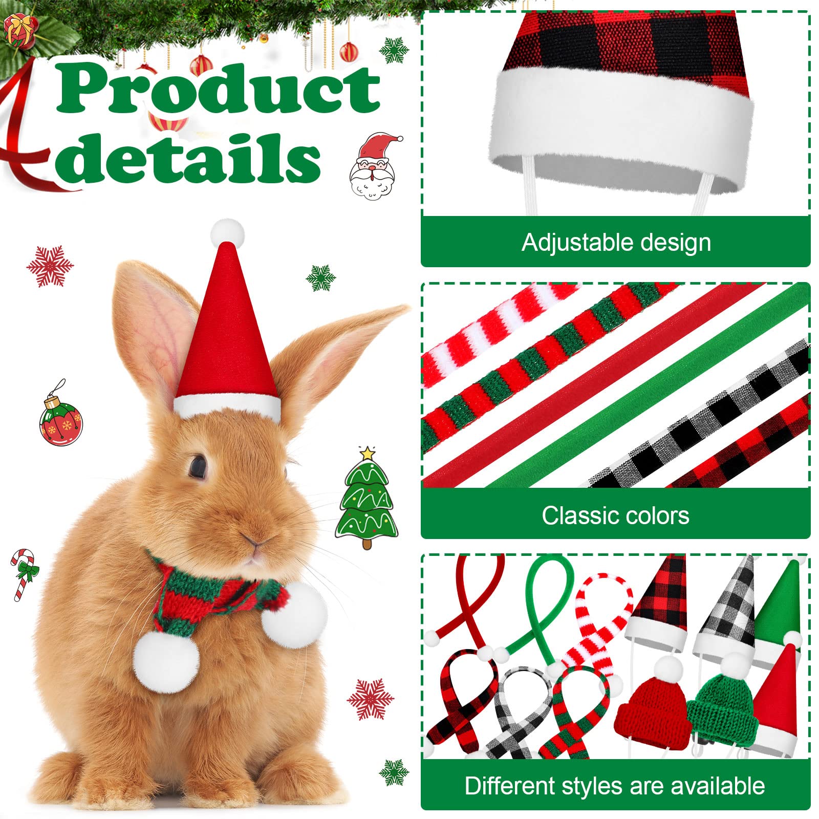 Sadnyy tiny-christmas-scarf keeps small pets stylish during celebrations.