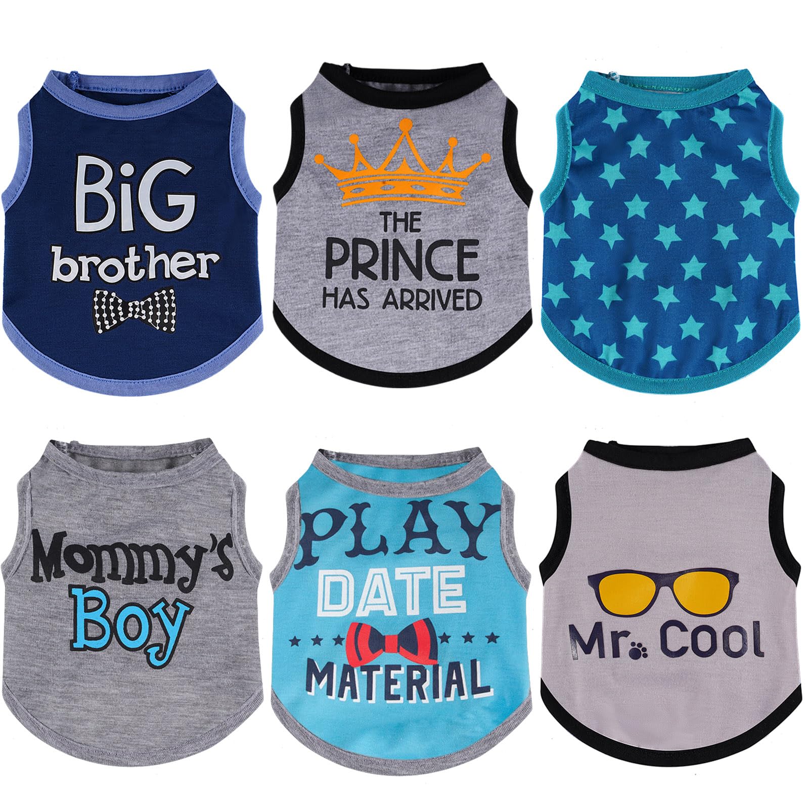 Sadnyy winter dog shirt crown pattern keeps small dogs warm for walks