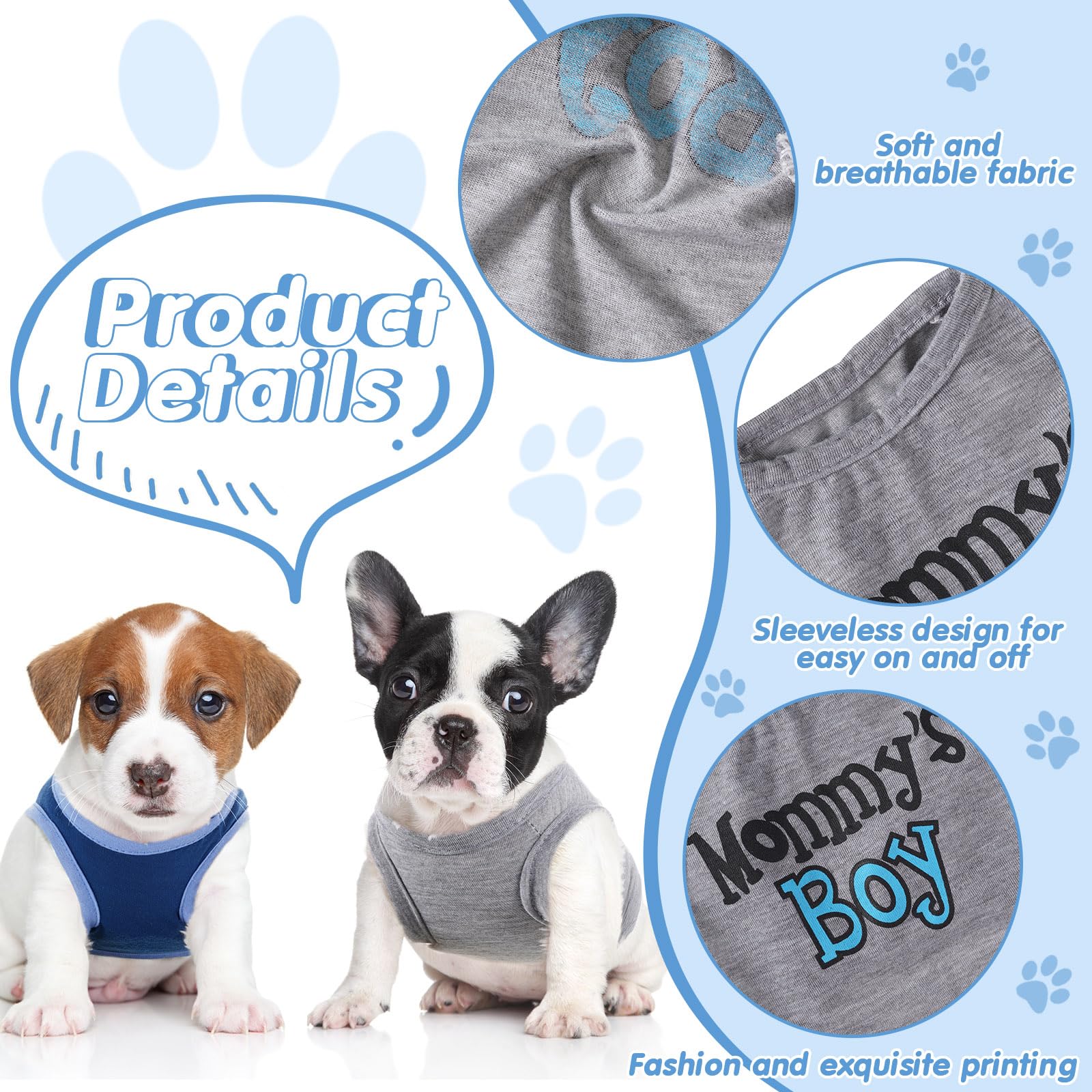Sadnyy stars pattern dog shirt for festive outings and everyday wear