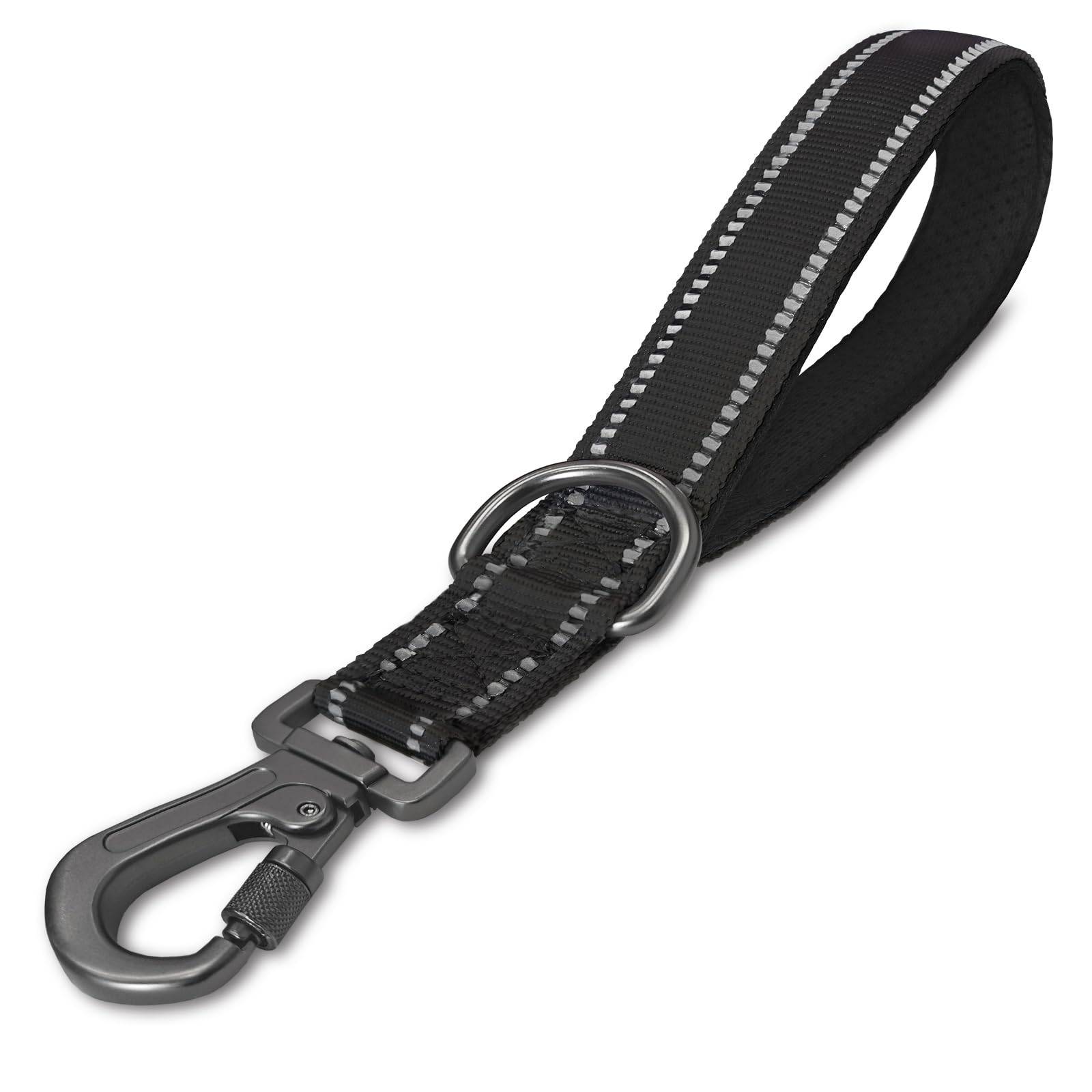 SAEGYPET 12-inch short dog leash with padded handle provides comfortable close-control during walks