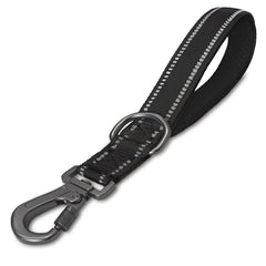 SAEGYPET 12-inch short dog leash with padded handle provides comfortable close-control during walks