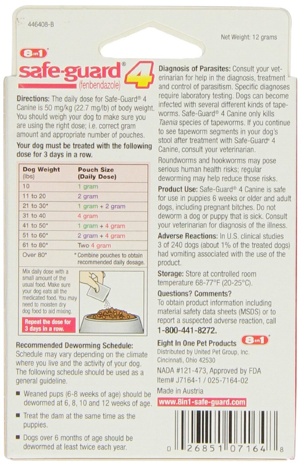 SAFE-GUARD Guard Canine dewormer in action with a healthy large dog