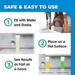 Safe Home DIY Bacteria Test Kit contents reveal sterile components for reliable results