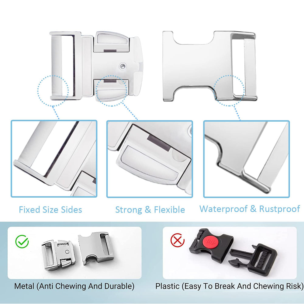 Safiman collar size range demonstrates four sizes for comfortable fit.