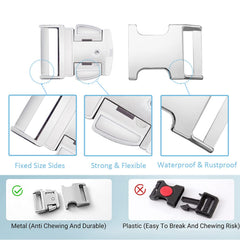 Safiman collar size range demonstrates four sizes for comfortable fit.