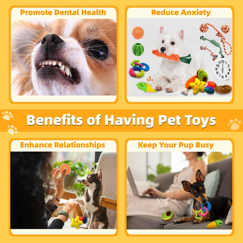 Sagildoq Puppy Teething Toys 15 Pack — pet-friendly materials for long-lasting, gentle playtime