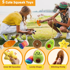 Sagildoq Puppy Teething Toys 15 Pack — treat ball for mental challenge and rewards