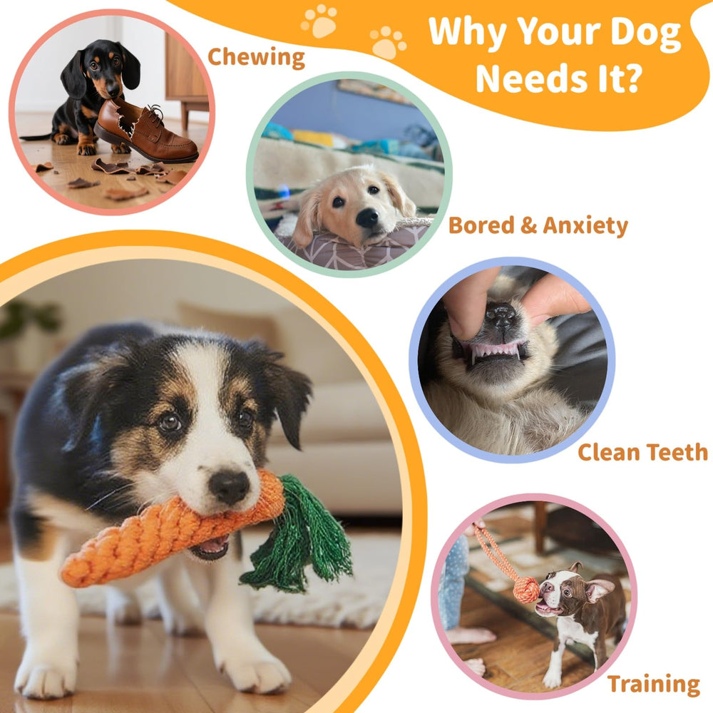 Sagildoq rope toy bone supports teething relief and gentle dental care