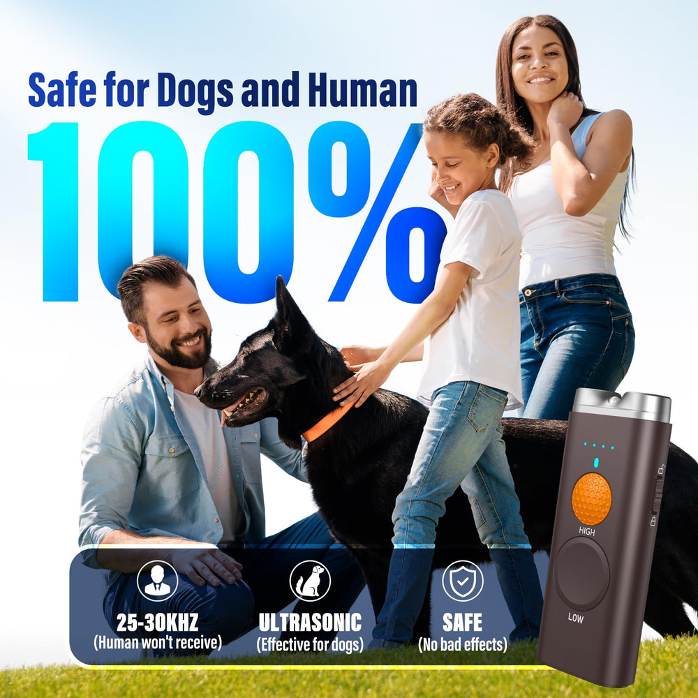 Saigain dog bark deterrent control panel with adjustable ultrasonic modes.