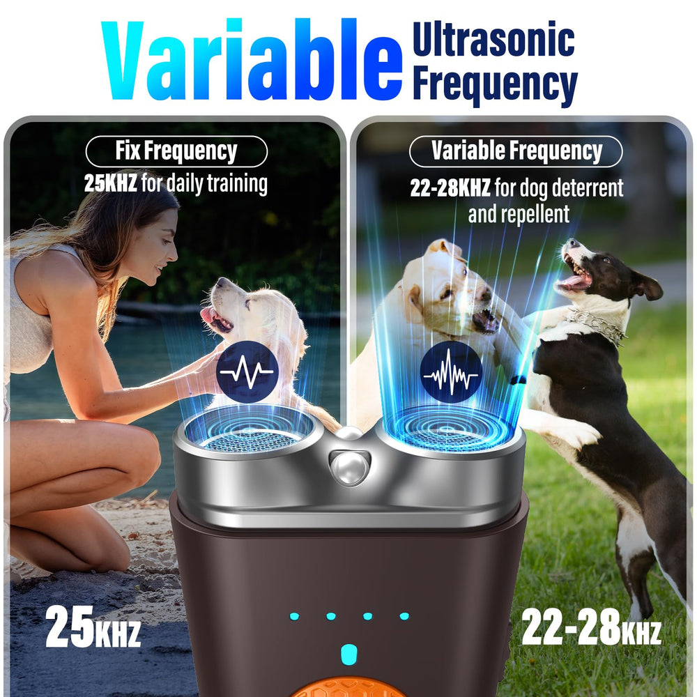 Saigain dog bark deterrent dual emitters deliver humane ultrasonic prompts.
