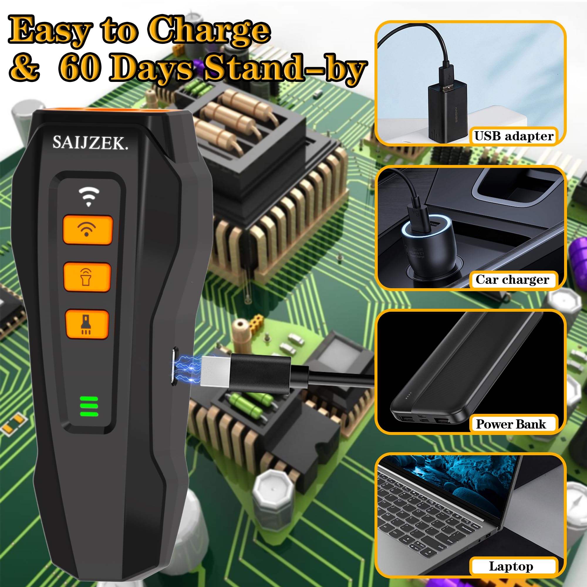 SAIJZEK Ultrasonic Dog Trainer G2 mode variation demonstrates frequency changes.