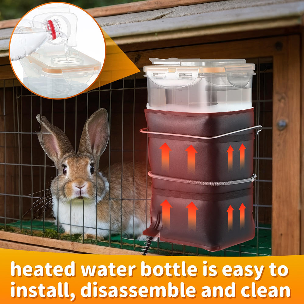 Saillong heated waterer power cord and bite-proof clip support safe placement.
