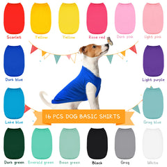 Saintrygo 16-styles puppy shirts on dog during walk, easy daily wear.