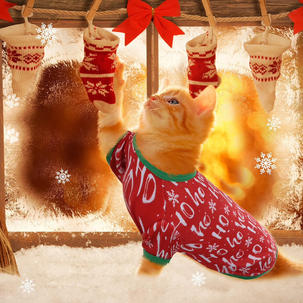 Saintrygo tree-print dog shirt showcasing festive style and comfort