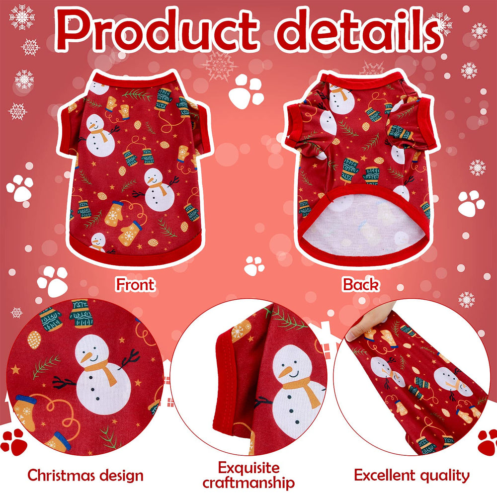 Saintrygo Santa-print Christmas dog shirt for holiday outfit fun