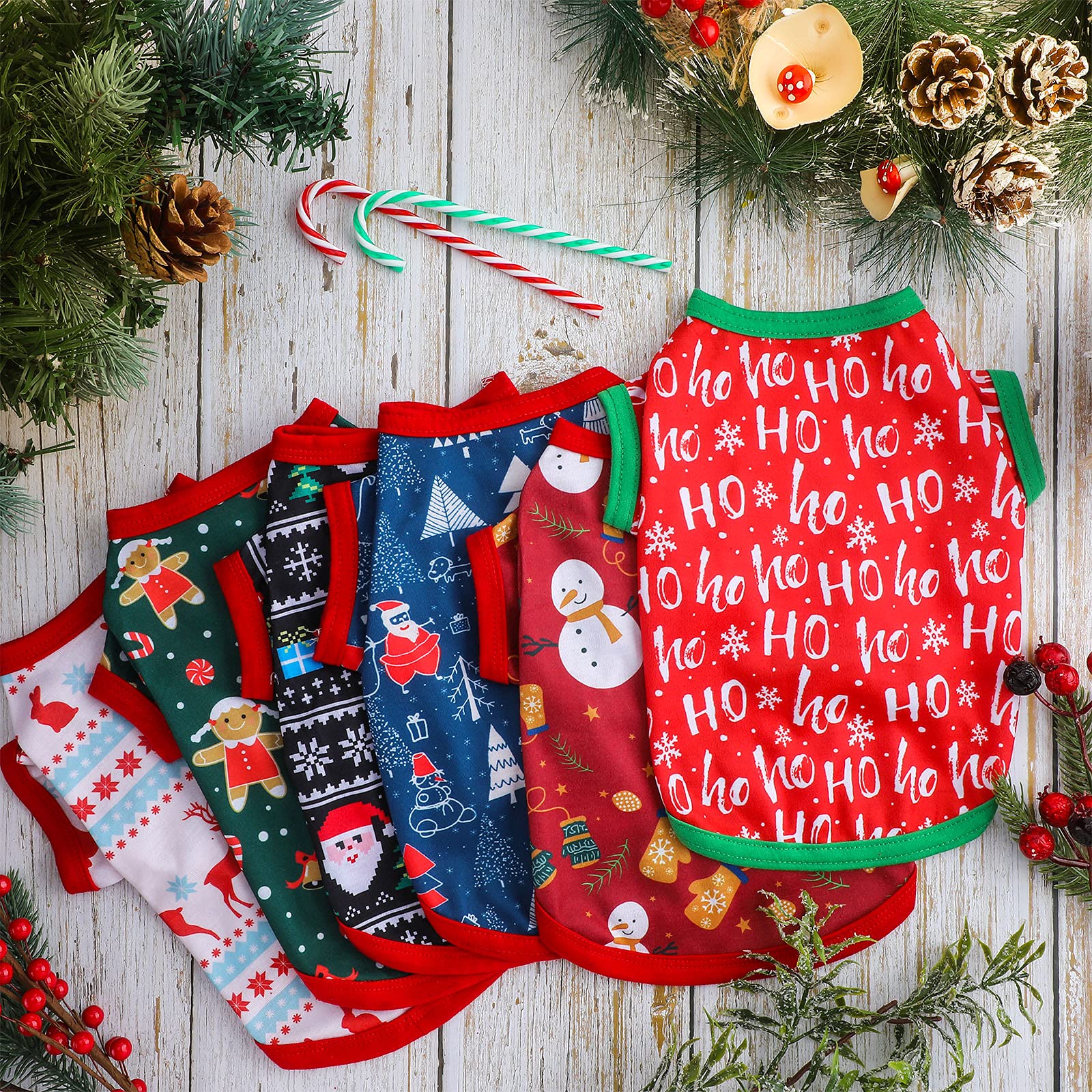 Saintrygo snowman-print Christmas dog shirt for cute party look