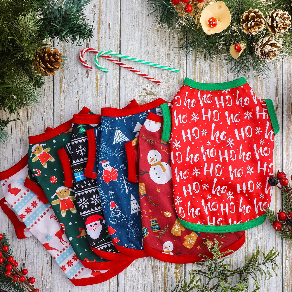 Saintrygo snowman-print Christmas dog shirt for cute party look