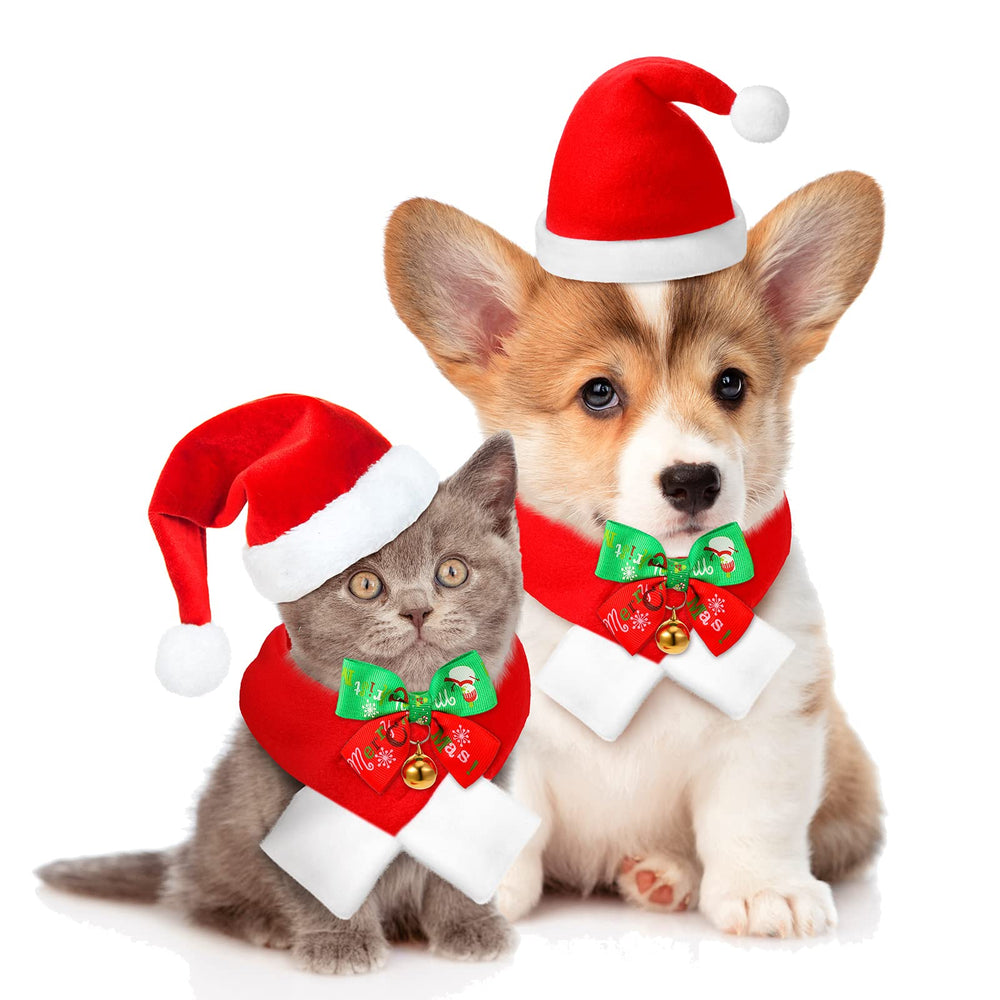 Saintrygo festive pet outfit set for Christmas parties and photos.