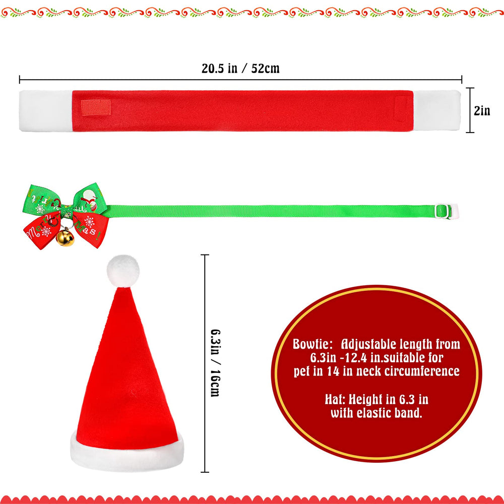 Saintrygo Christmas pet scarf detail highlights warm festive style for pets.