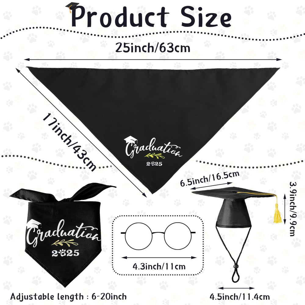 Saintrygo dog bandana with graduation pattern for coordinated pet outfits.
