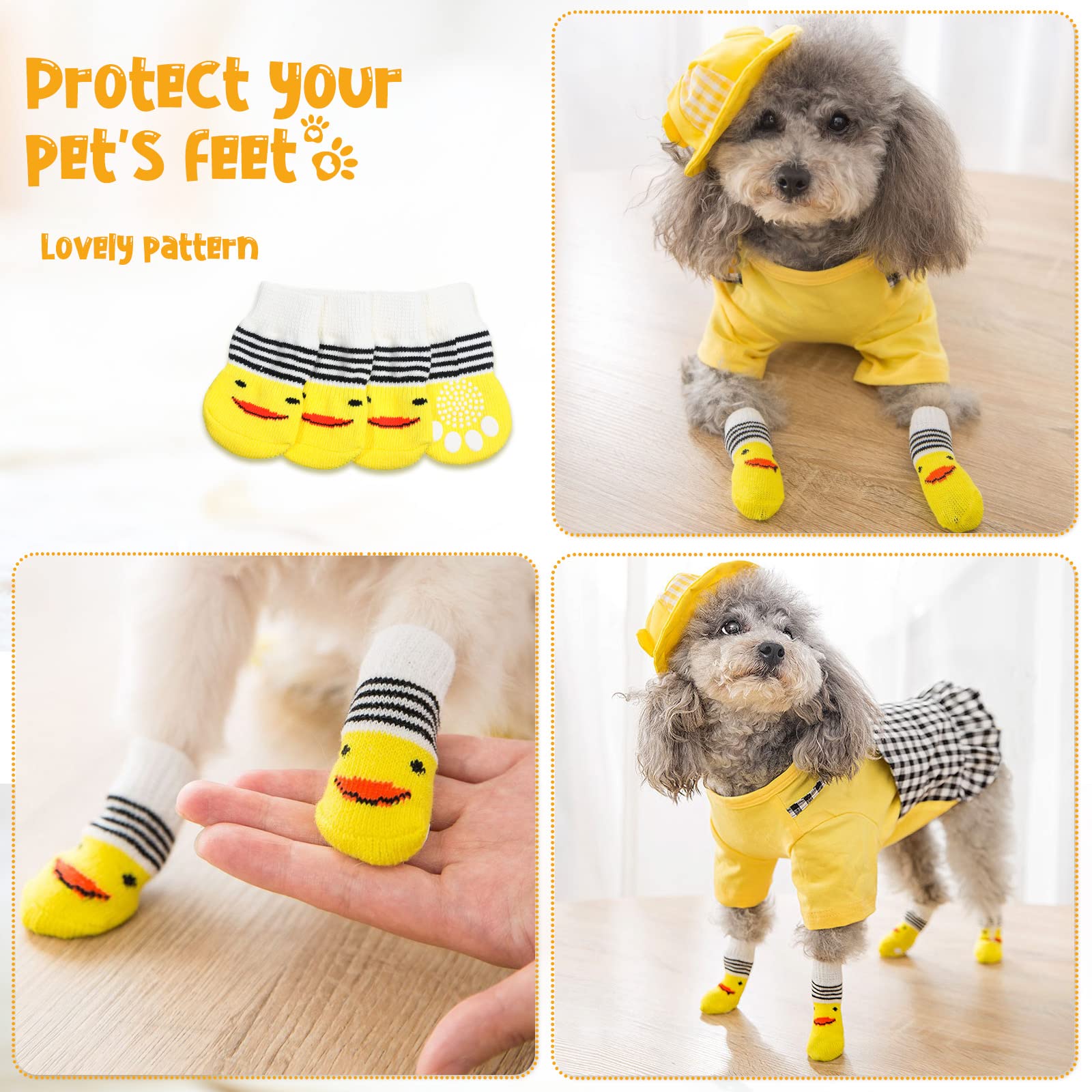 Saintrygo 24-piece pack dog socks provides multiple daily replacements.