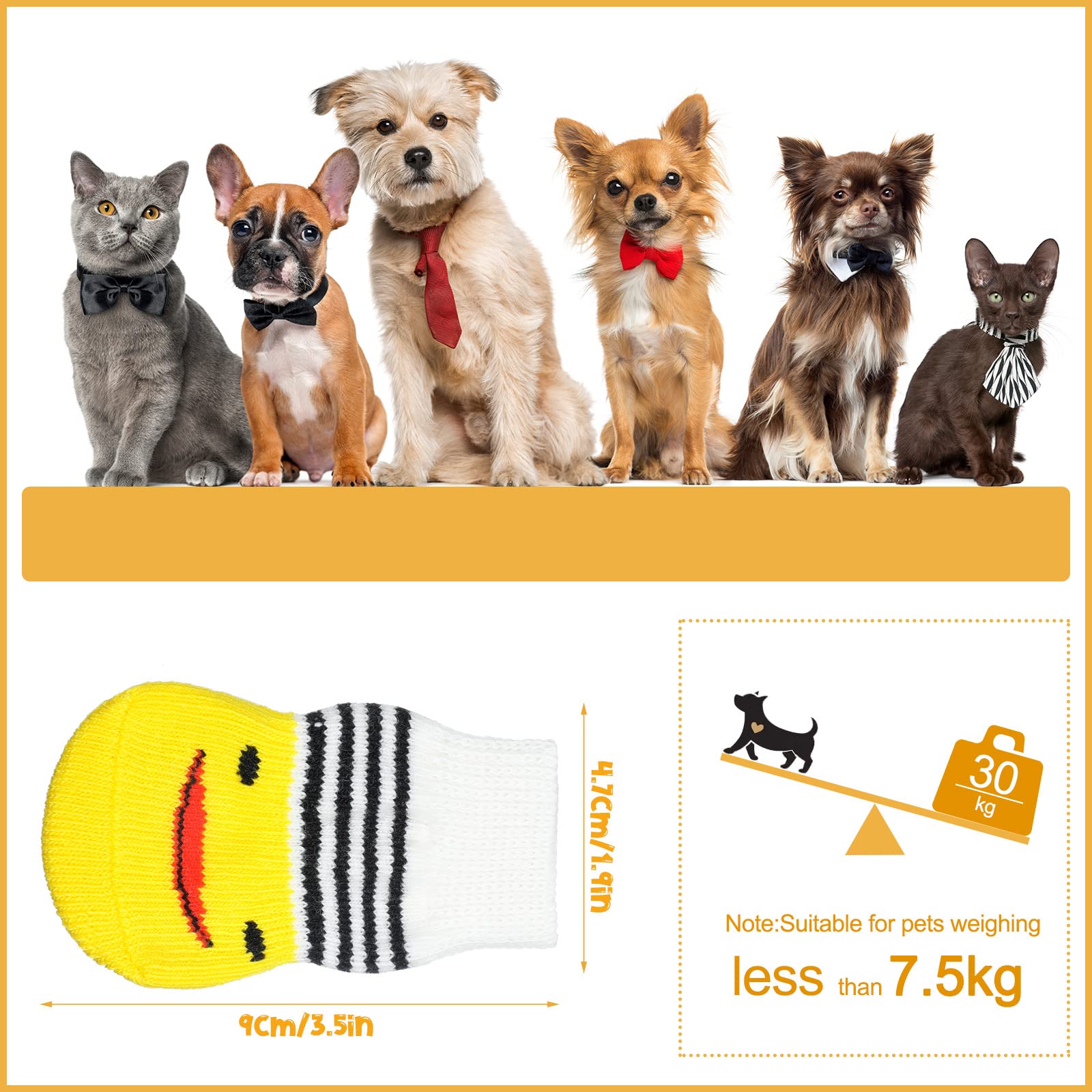 Saintrygo dog socks paw pattern helps prevent slips during indoor steps.