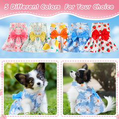 Saintrygo morning glory-style dog dress with bow for stylish outings.