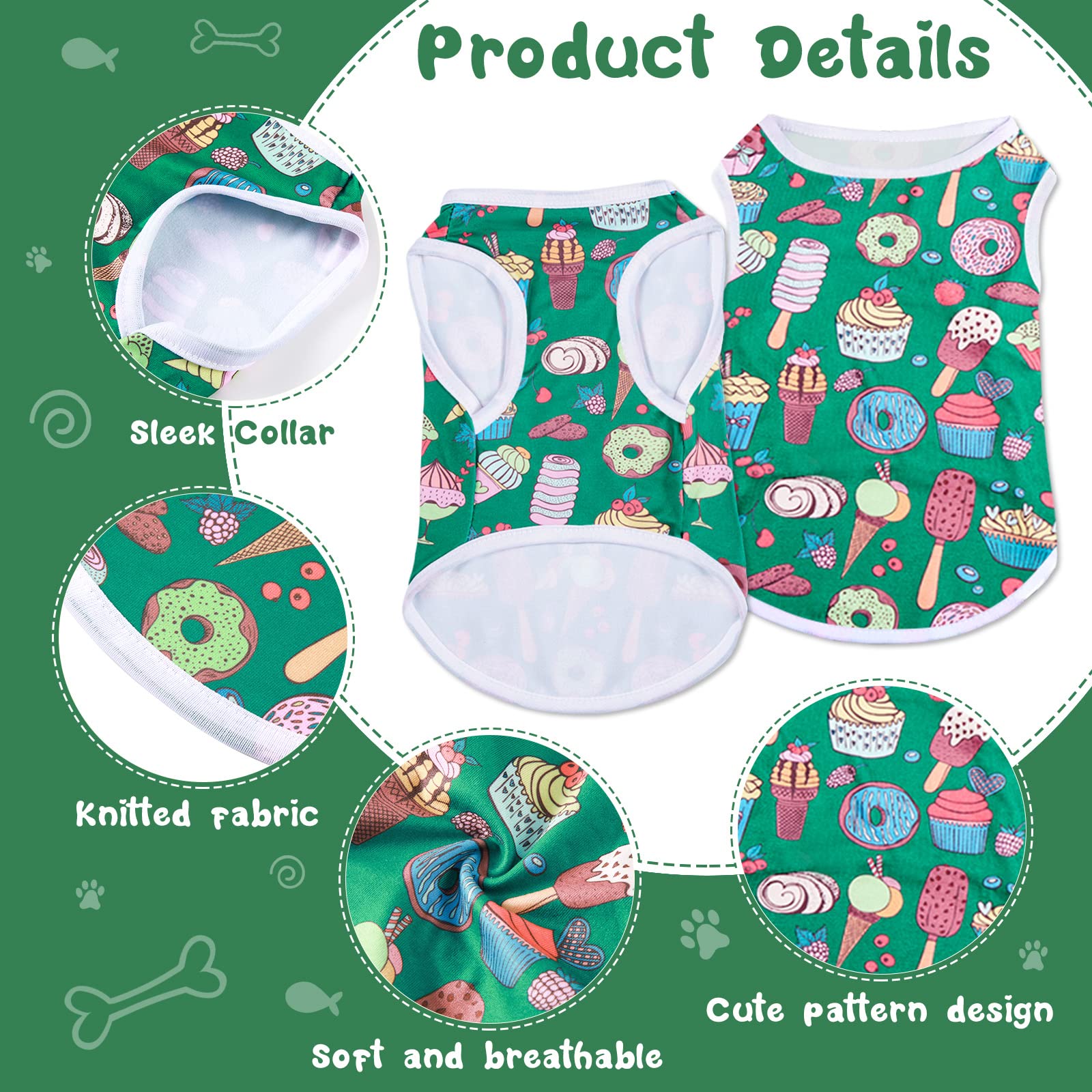 Saintrygo puppy shirts with animal pattern in vibrant style