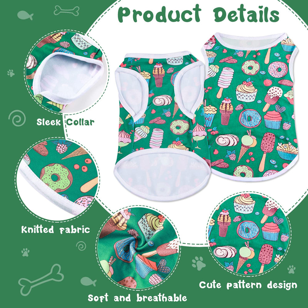 Saintrygo puppy shirts with animal pattern in vibrant style