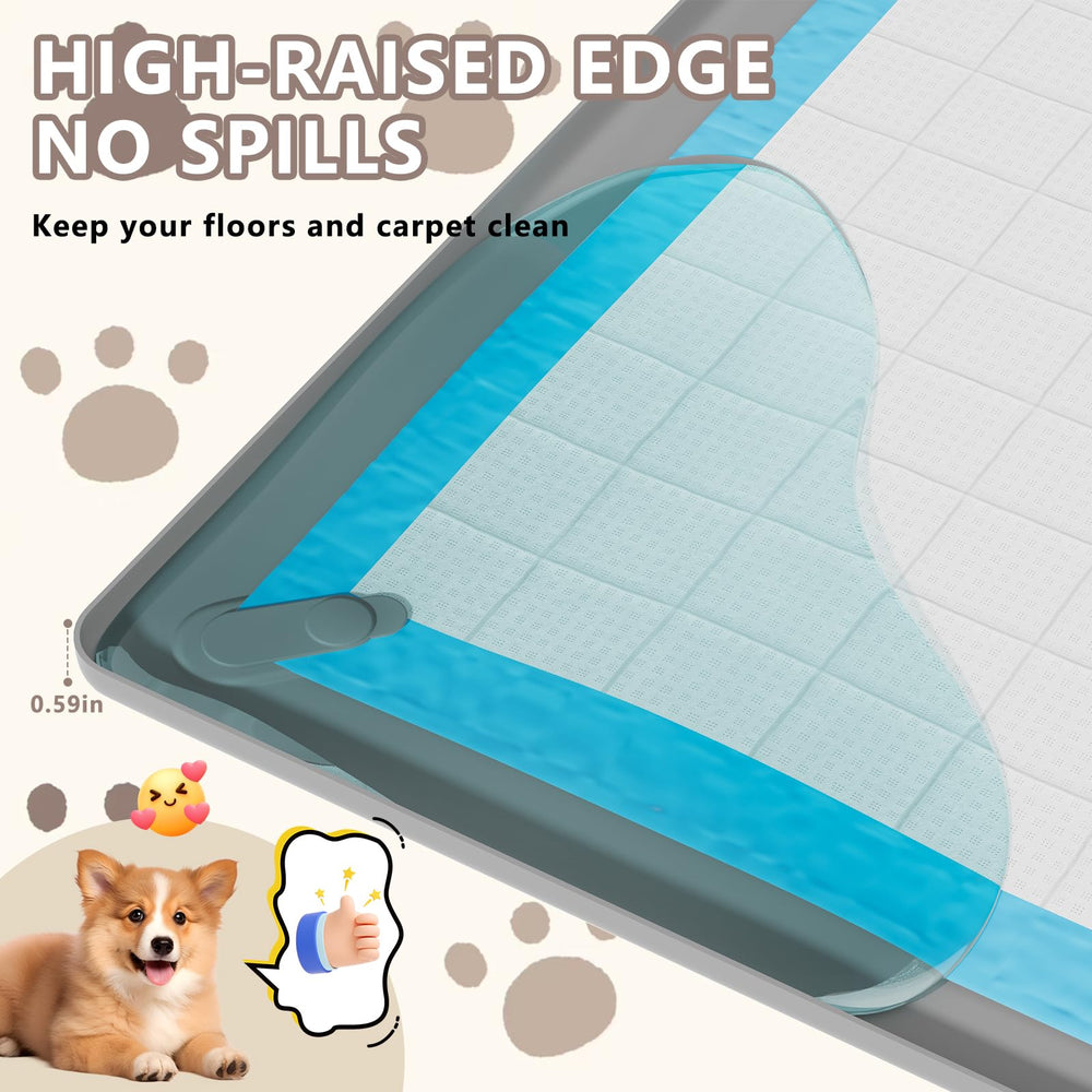 SAKAKI pee pad holder leak-proof edge keeps spills contained on hard floors