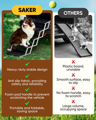 Saker Foldable Dog Ramp non-slip surface provides traction on each step
