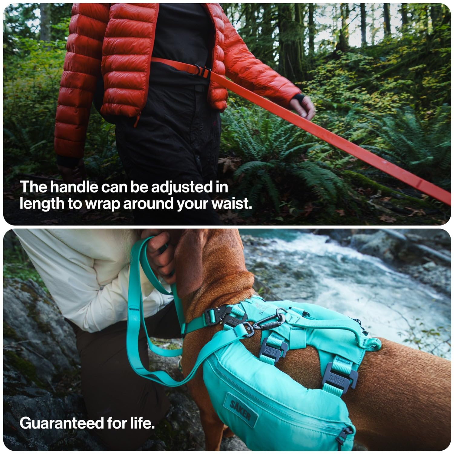 SÄKER Kelp waterproof dog leash waterproof blend emphasizes odor-proof performance.