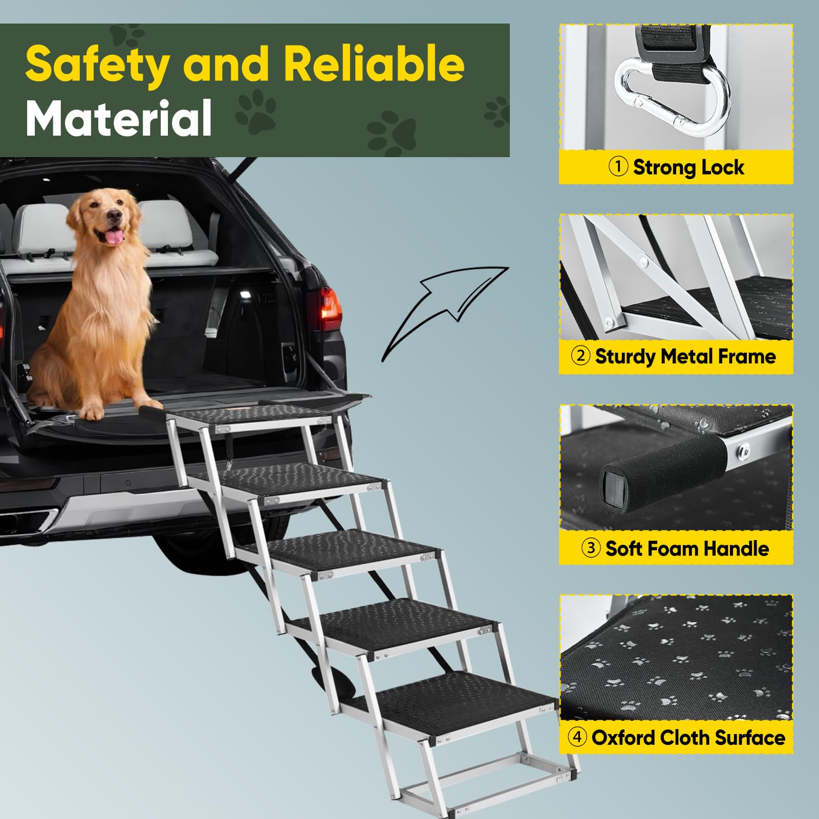 SakerPlus dog ramps car-usage photo shows pets entering a car confidently.