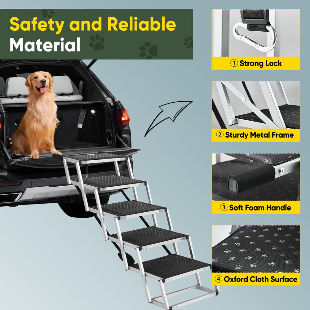 SakerPlus dog ramps car-usage photo shows pets entering a car confidently.