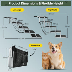 SakerPlus dog ramps steps close-up shows textured grip for confident climbs.