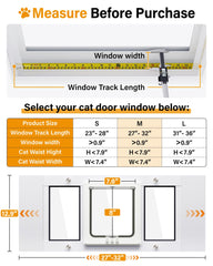 SAKSUN cat door internal lock-out-slide enhances control over pet entry.