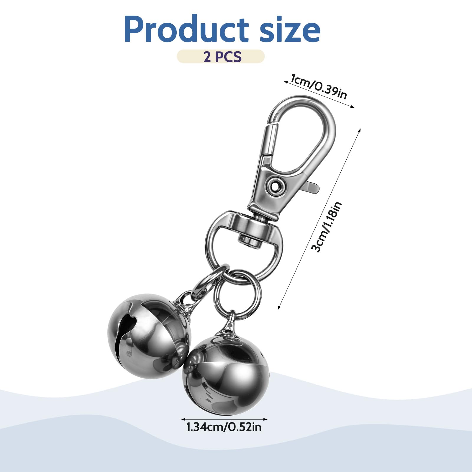 Salbsever two bells per buckle on a pet collar