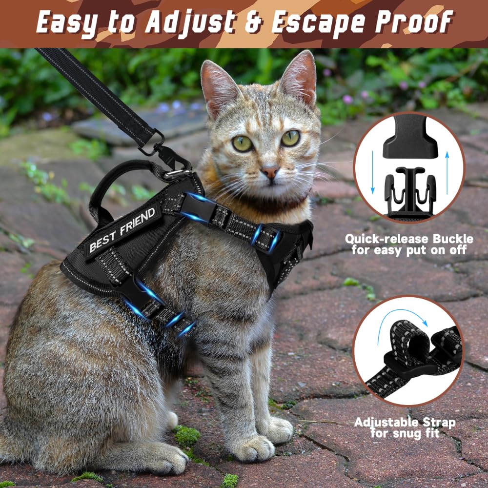 Salfse escape-proof harness design with 360-degree wrap and secure four buckles.