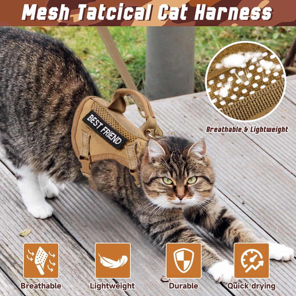 SALFSE cat harness reflective strap improves visibility for safer night walks