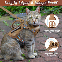 SALFSE cat harness top handle closeup highlights quick control during car rides